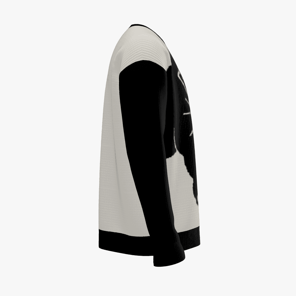 “Men’s Panther Jacquard Cashmere Pullover – Oversized Fit” - RNF ENT