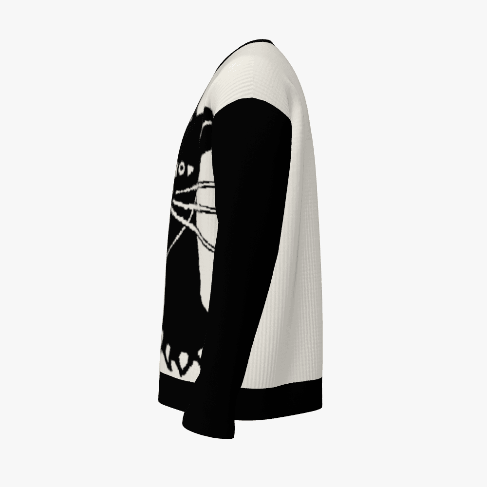 “Men’s Panther Jacquard Cashmere Pullover – Oversized Fit” - RNF ENT