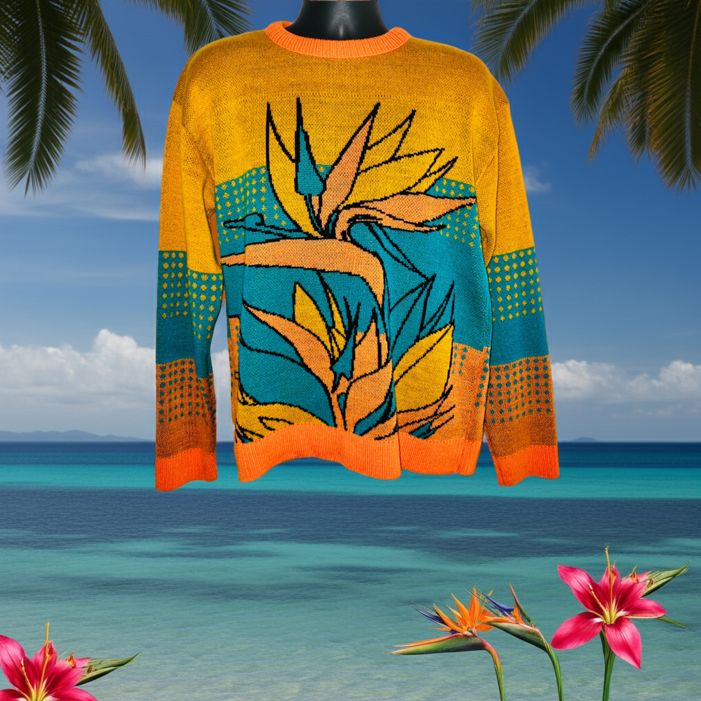 "Bird of Paradise Sweater – RNF ENT Tropical Knit"