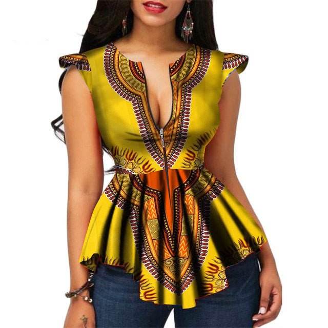 Bold African Print Cotton Blouse – Show Up, Stand Out - RNF ENT