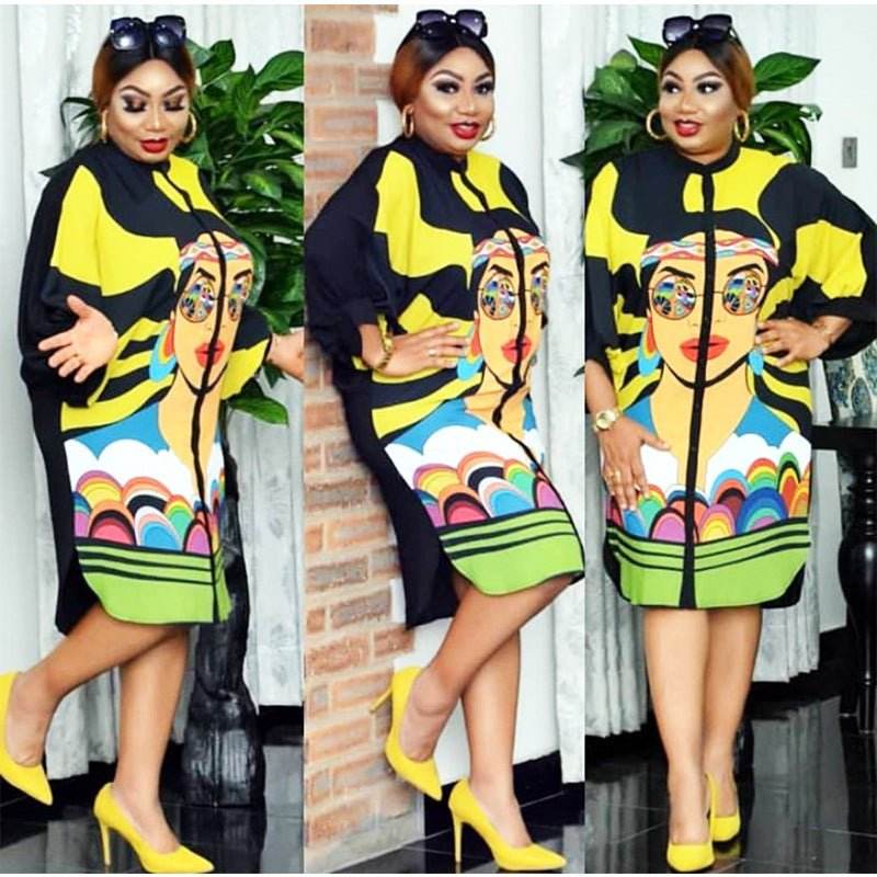 Bold Queen African Print Midi Dress – Celebrate Spring in Style - RNF ENT