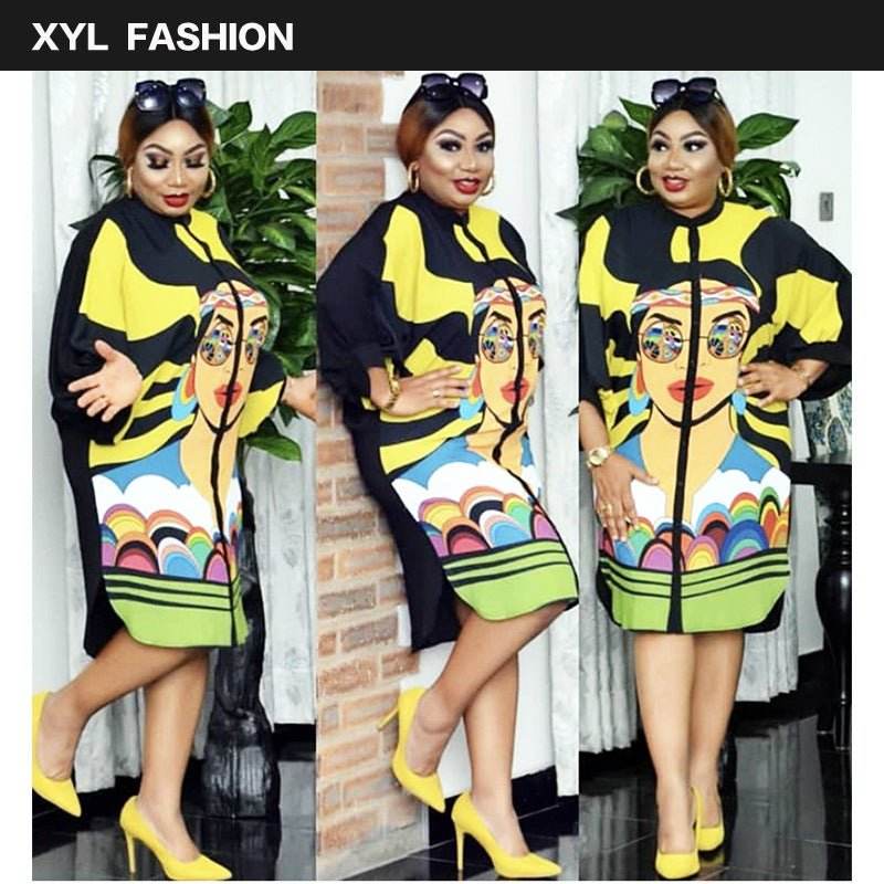 Bold Queen African Print Midi Dress – Celebrate Spring in Style - RNF ENT