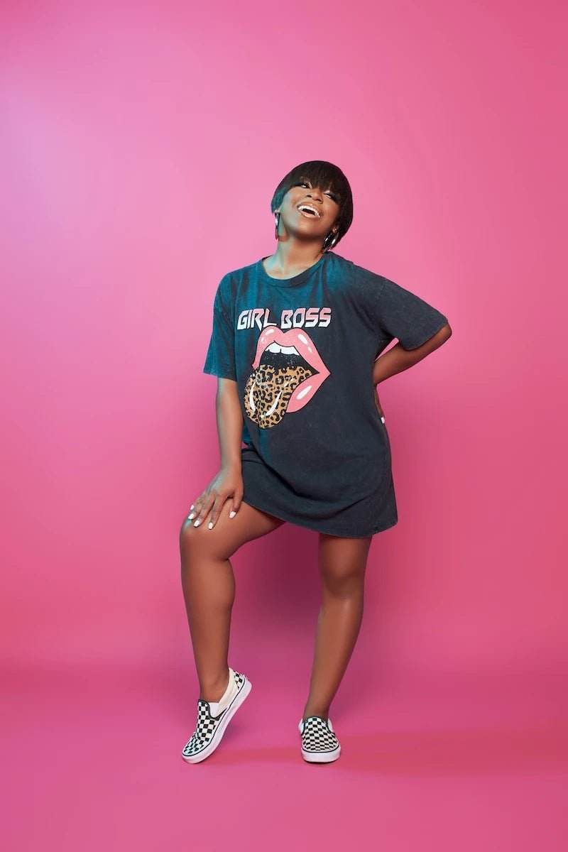 Bold Lips Summer Tee Dress – Comfy, Casual & Unapologetically You - RNF ENT