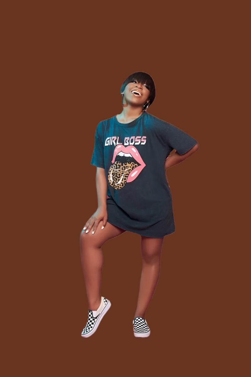 Bold Lips Summer Tee Dress – Comfy, Casual & Unapologetically You - RNF ENT
