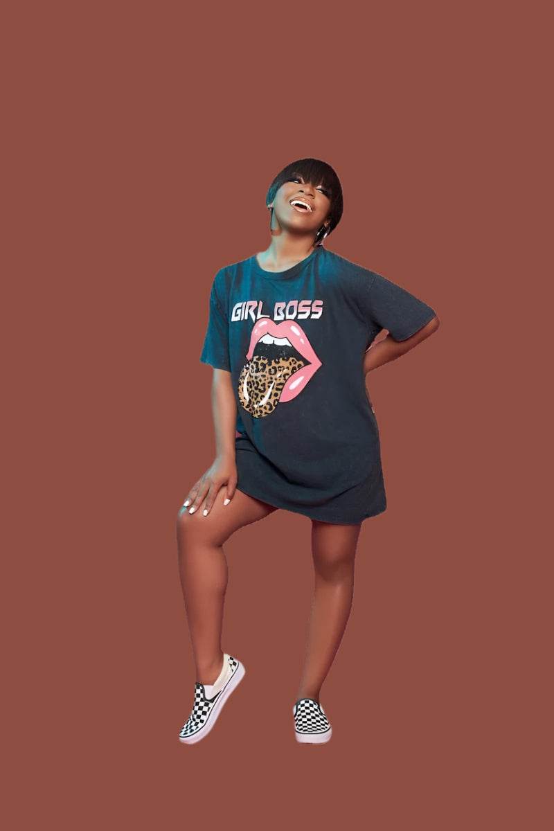 Bold Lips Summer Tee Dress – Comfy, Casual & Unapologetically You - RNF ENT