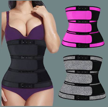 3-Row Waist Trainer Belt – Adjustable Compression for Workout, Waist Support & Slimming - RNF ENT