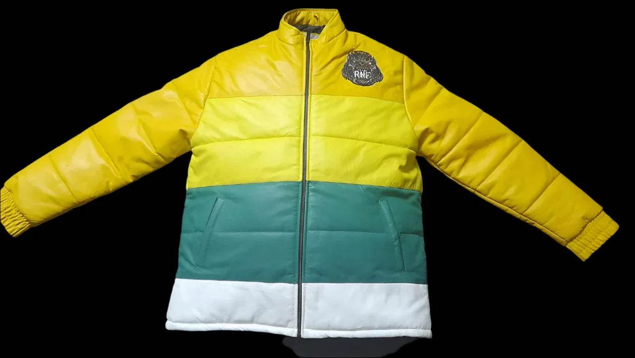 MULTICOLOR LAMBSKIN PUFF LEATHER JACKETS - RNF ENT