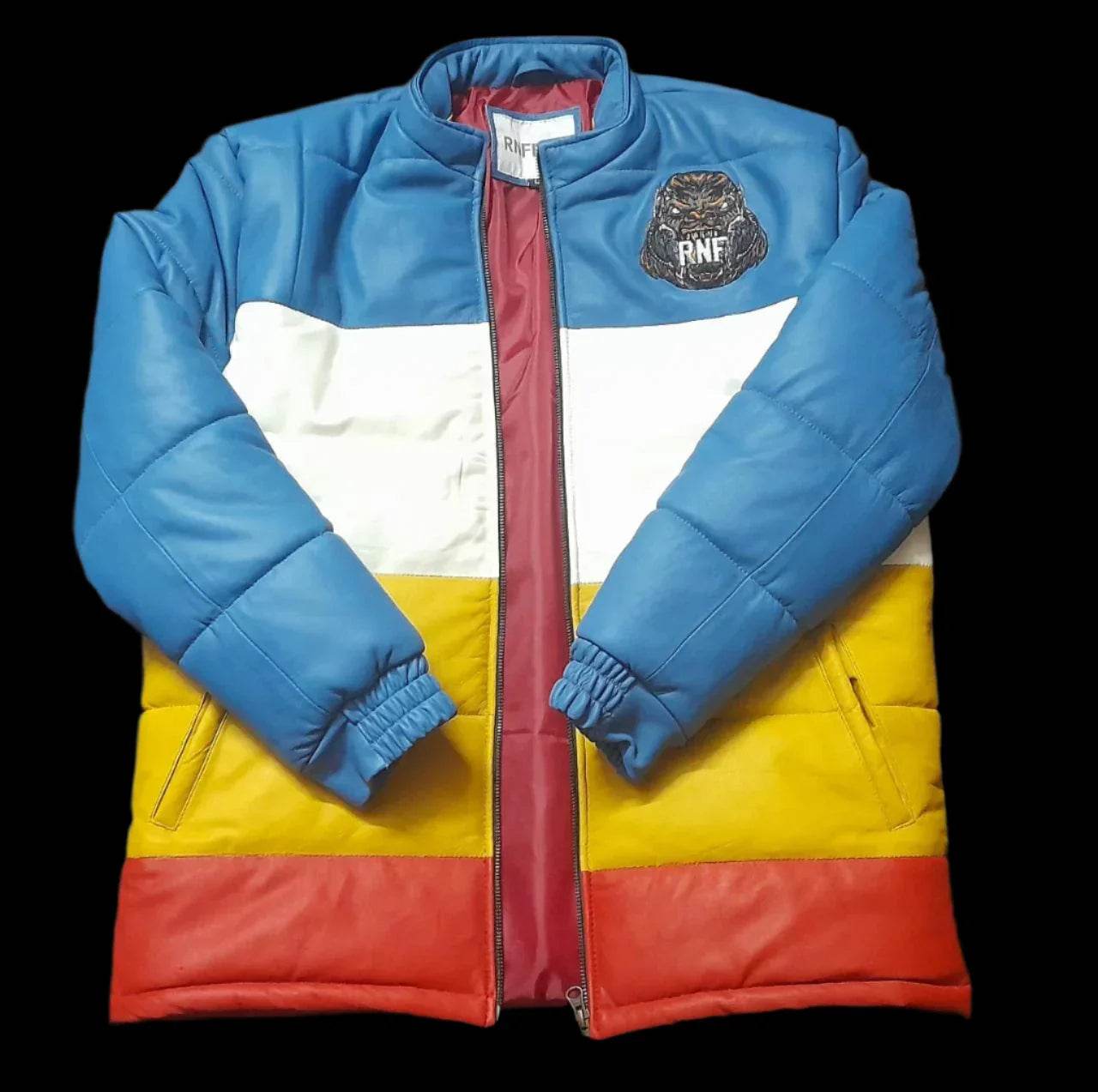 MULTICOLOR LAMBSKIN PUFF LEATHER JACKETS - RNF ENT