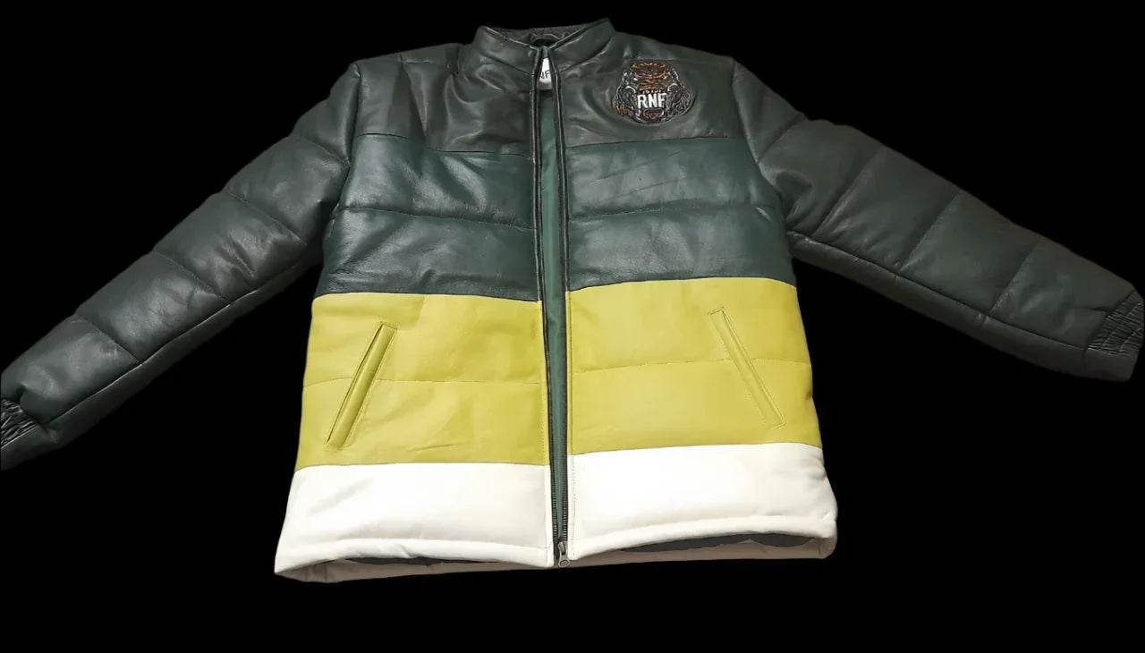 MULTICOLOR LAMBSKIN PUFF LEATHER JACKETS - RNF ENT