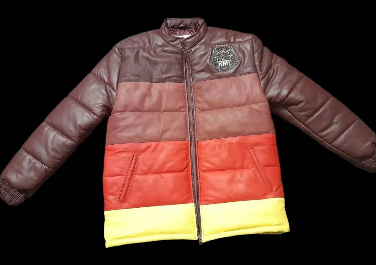 MULTICOLOR LAMBSKIN PUFF LEATHER JACKETS - RNF ENT