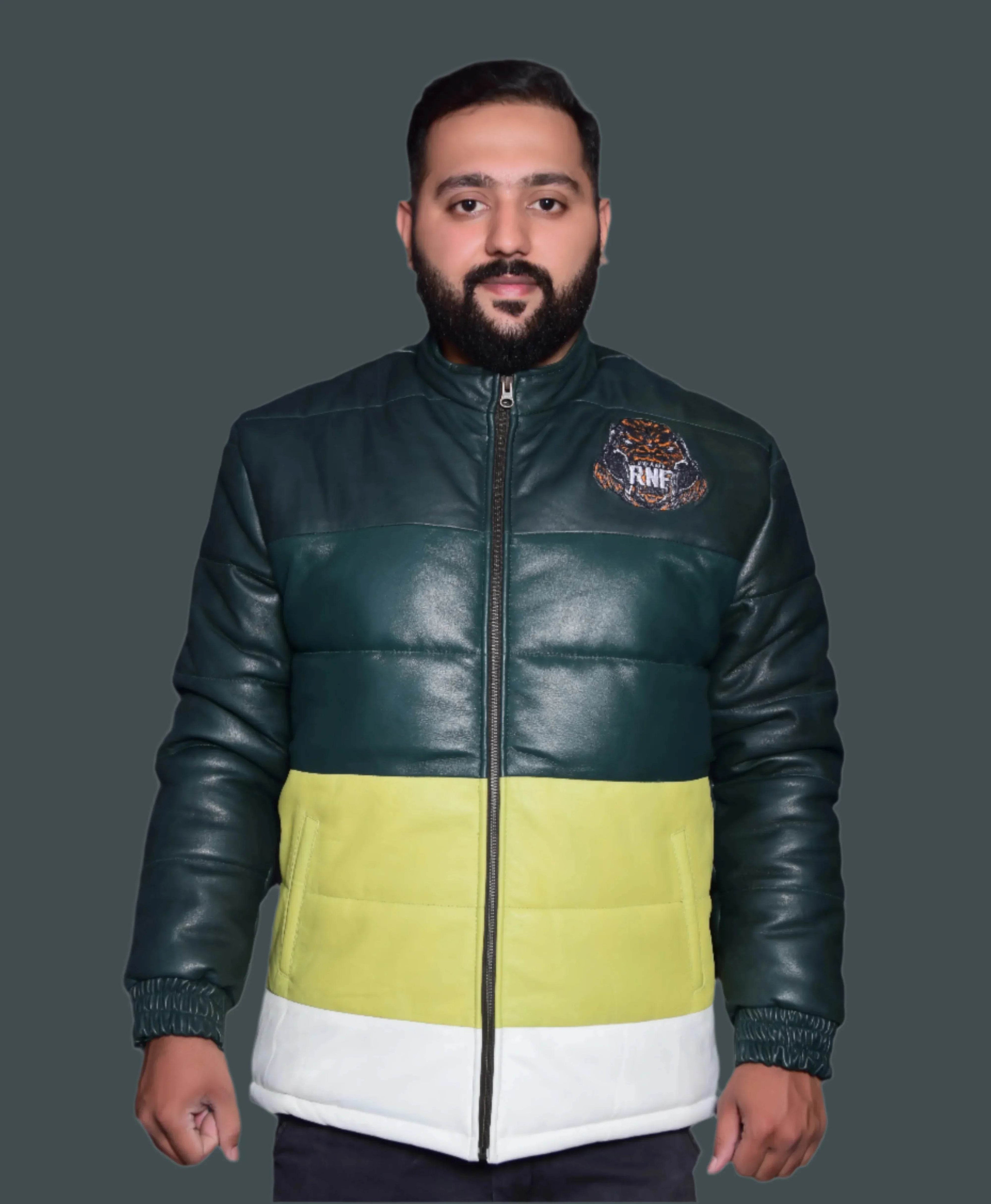 MULTICOLOR LAMBSKIN PUFF LEATHER JACKETS - RNF ENT