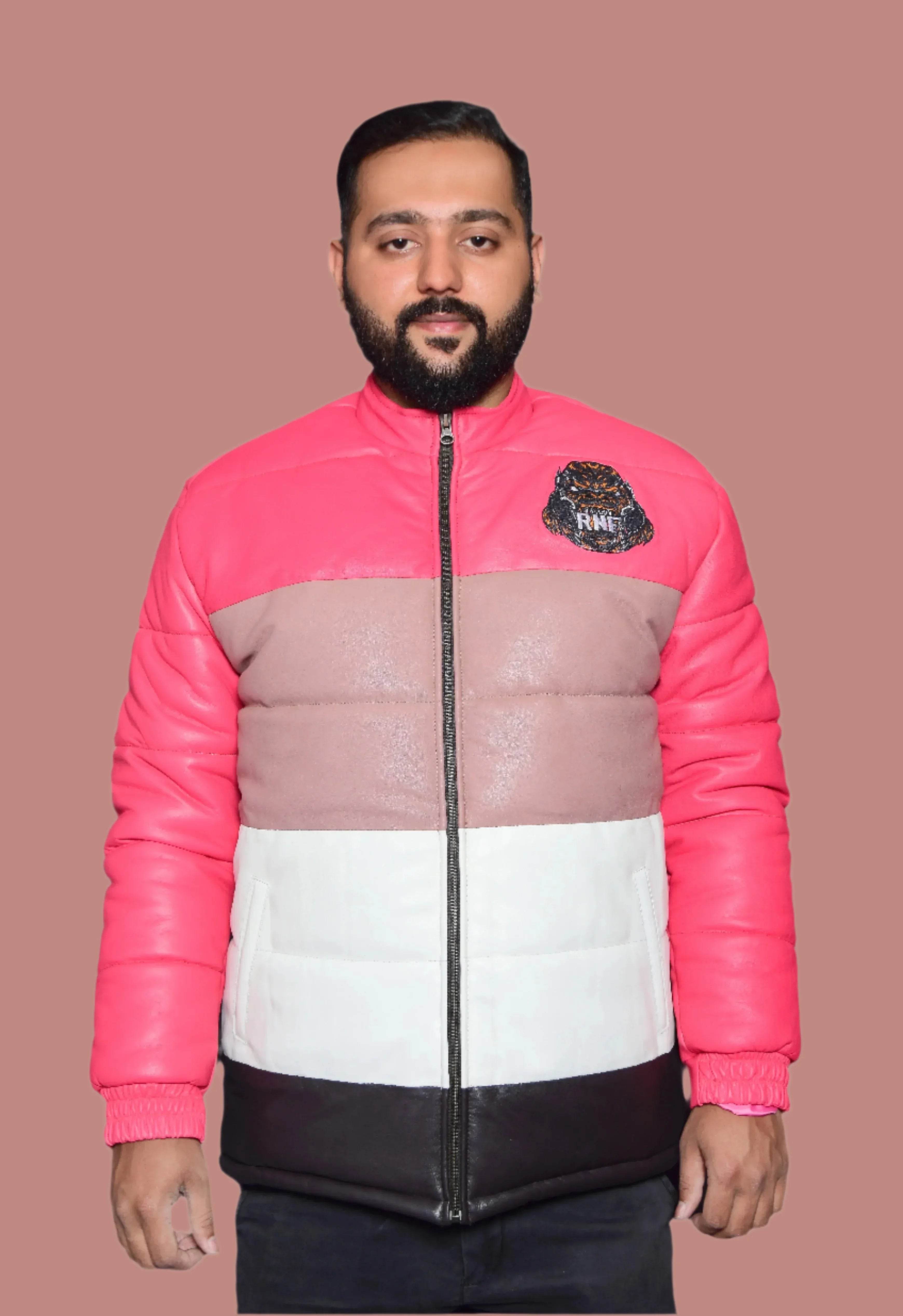MULTICOLOR LAMBSKIN PUFF LEATHER JACKETS - RNF ENT