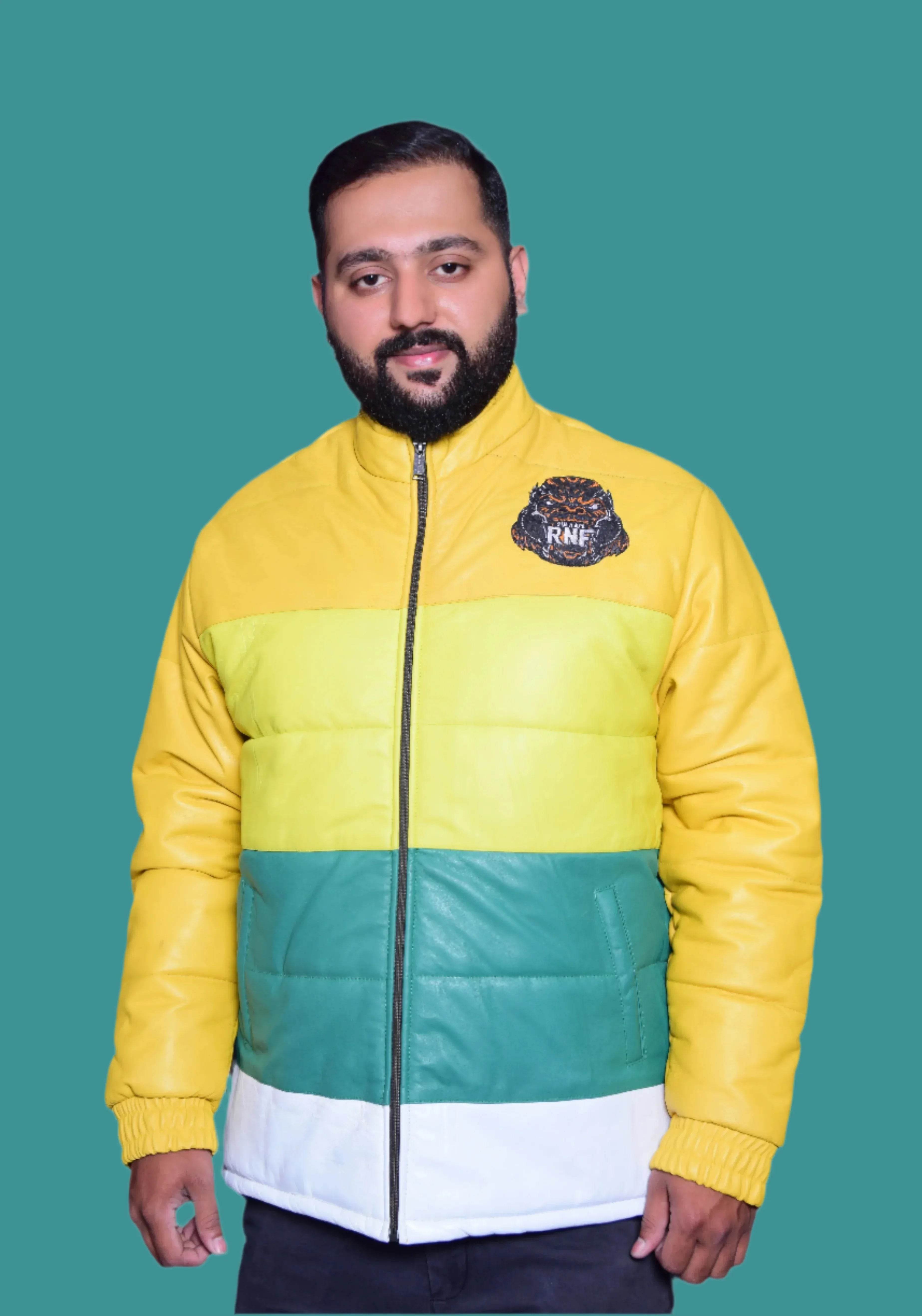 MULTICOLOR LAMBSKIN PUFF LEATHER JACKETS - RNF ENT