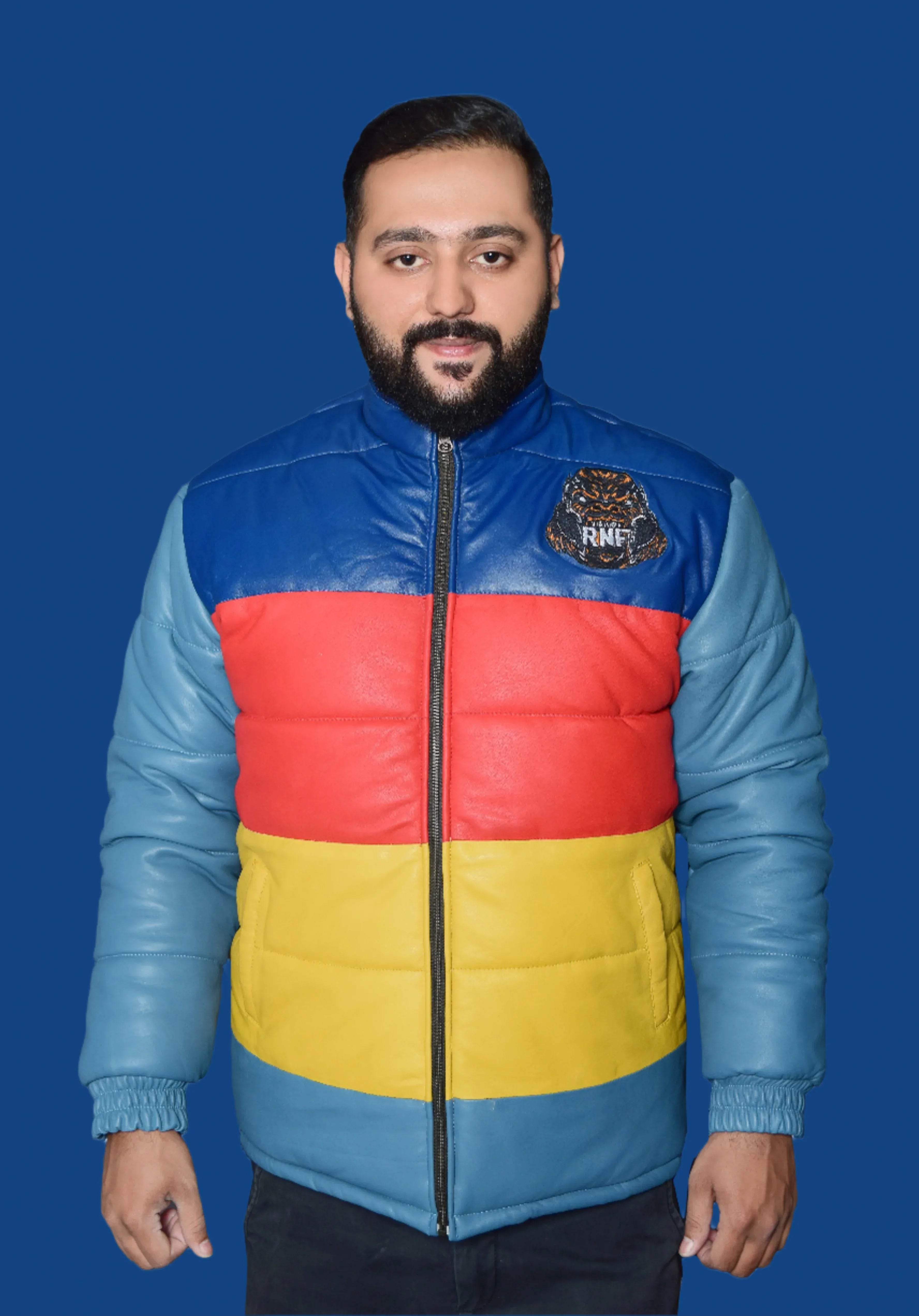 MULTICOLOR LAMBSKIN PUFF LEATHER JACKETS - RNF ENT