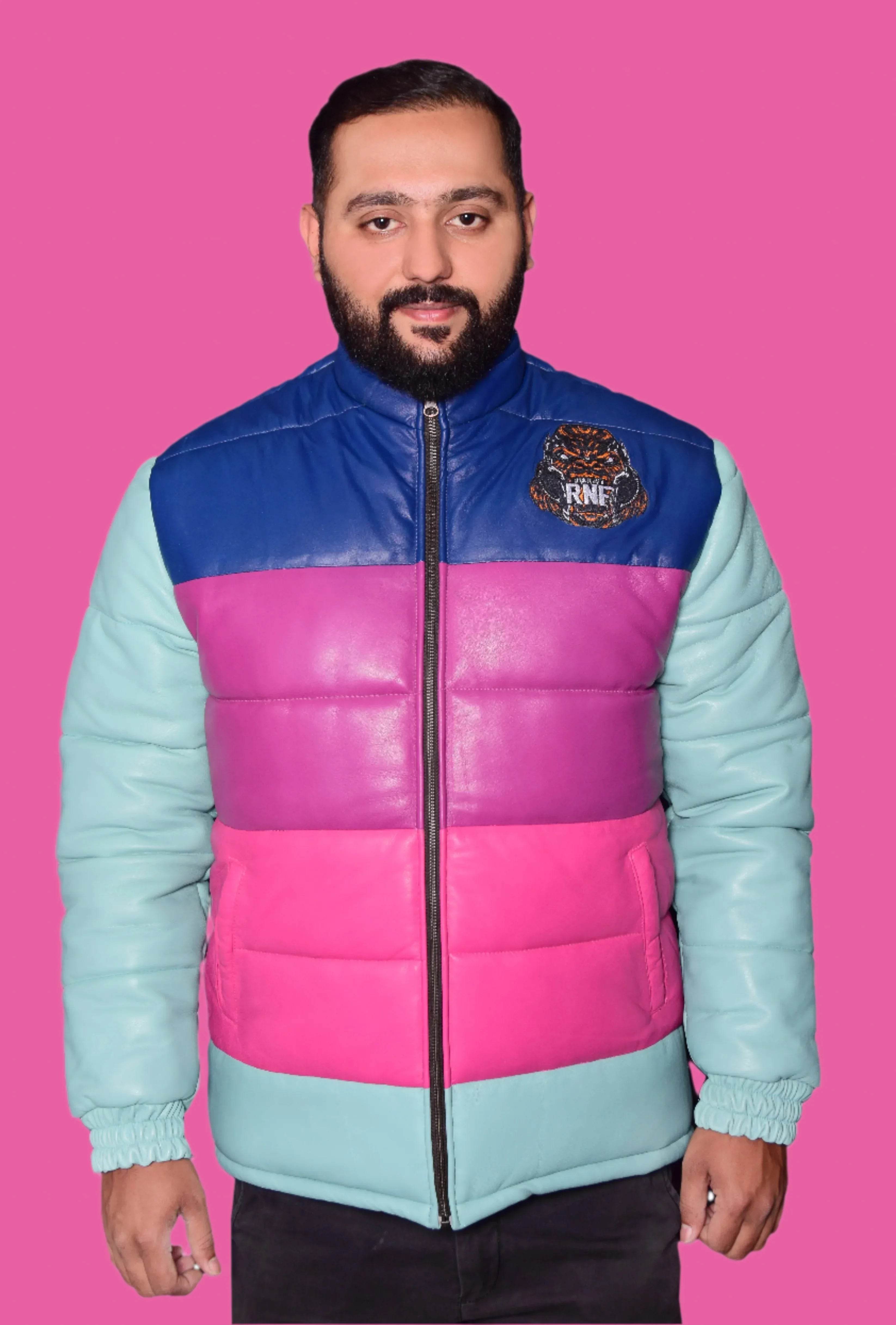 MULTICOLOR LAMBSKIN PUFF LEATHER JACKETS - RNF ENT