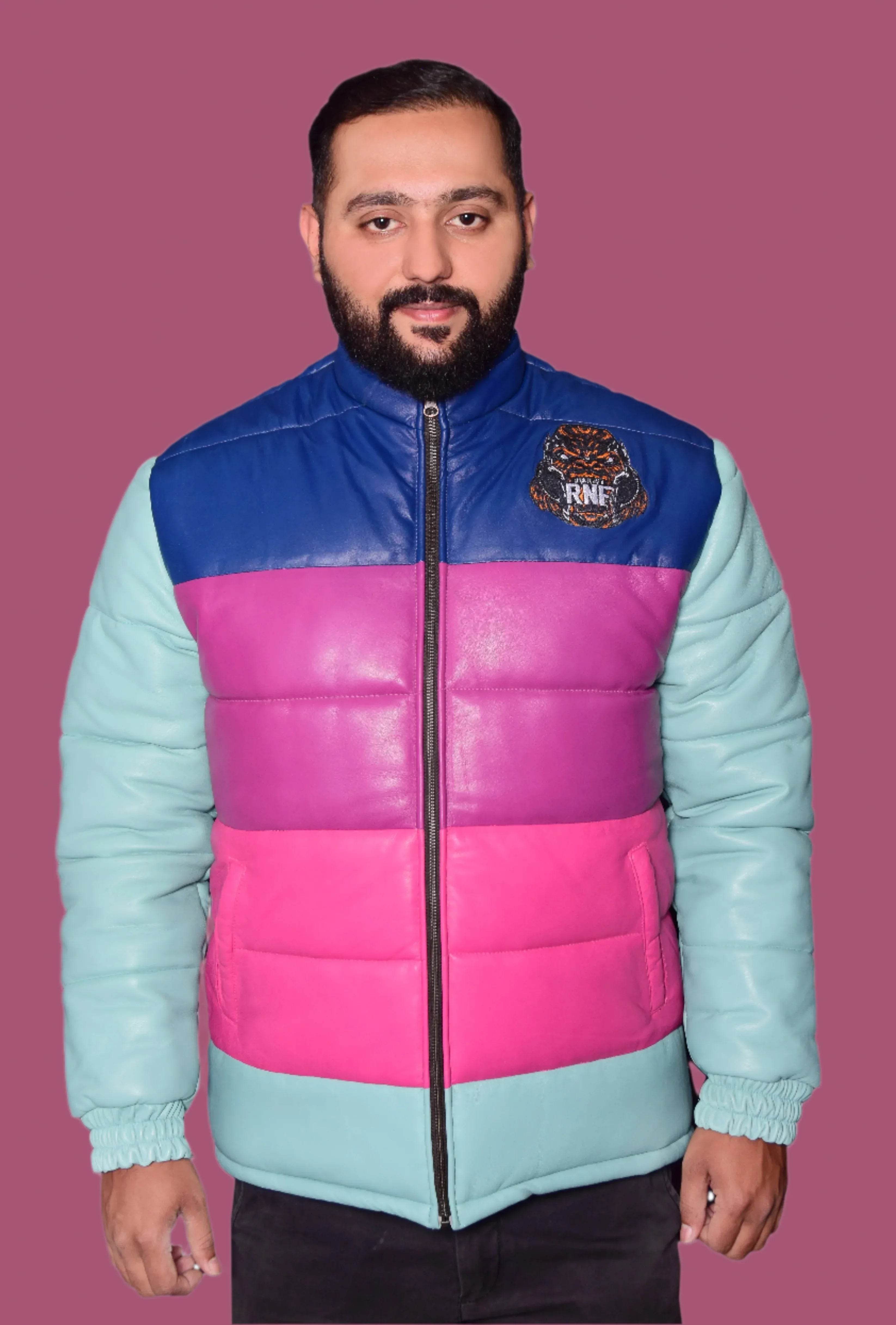MULTICOLOR LAMBSKIN PUFF LEATHER JACKETS - RNF ENT