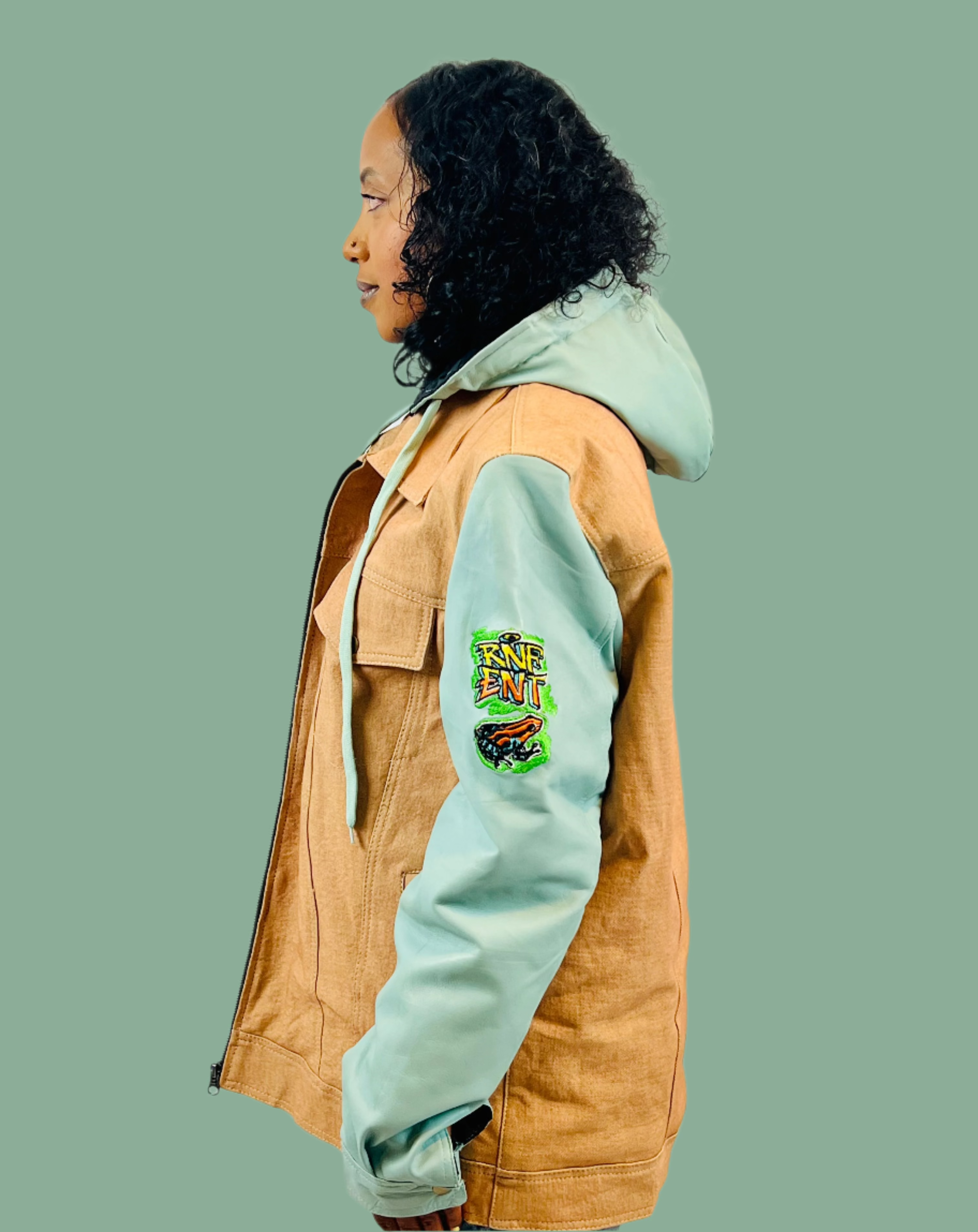 DENIM LEATHER SLEEVE JACKETS - RNF ENT