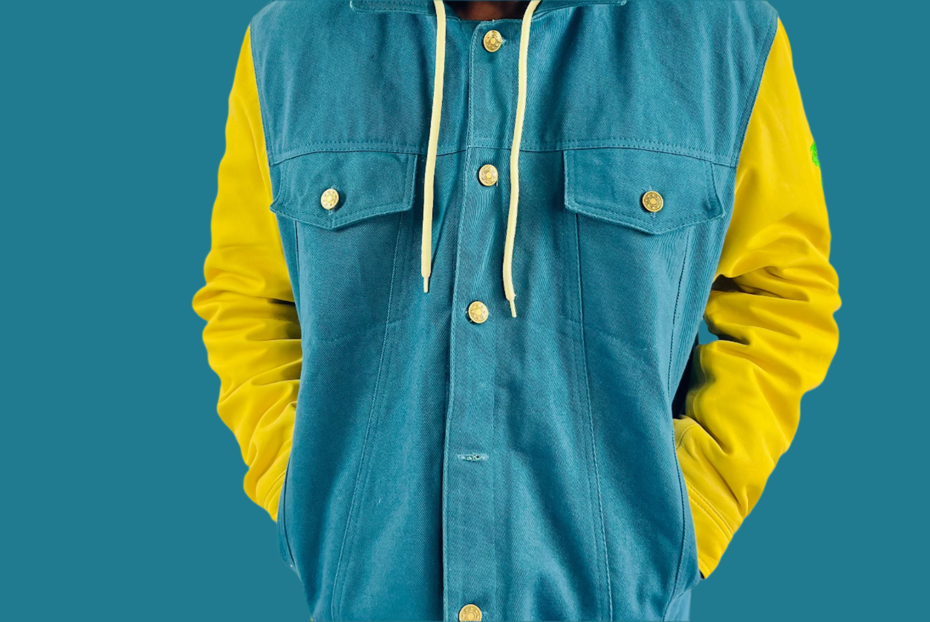 DENIM LEATHER SLEEVE JACKETS - RNF ENT