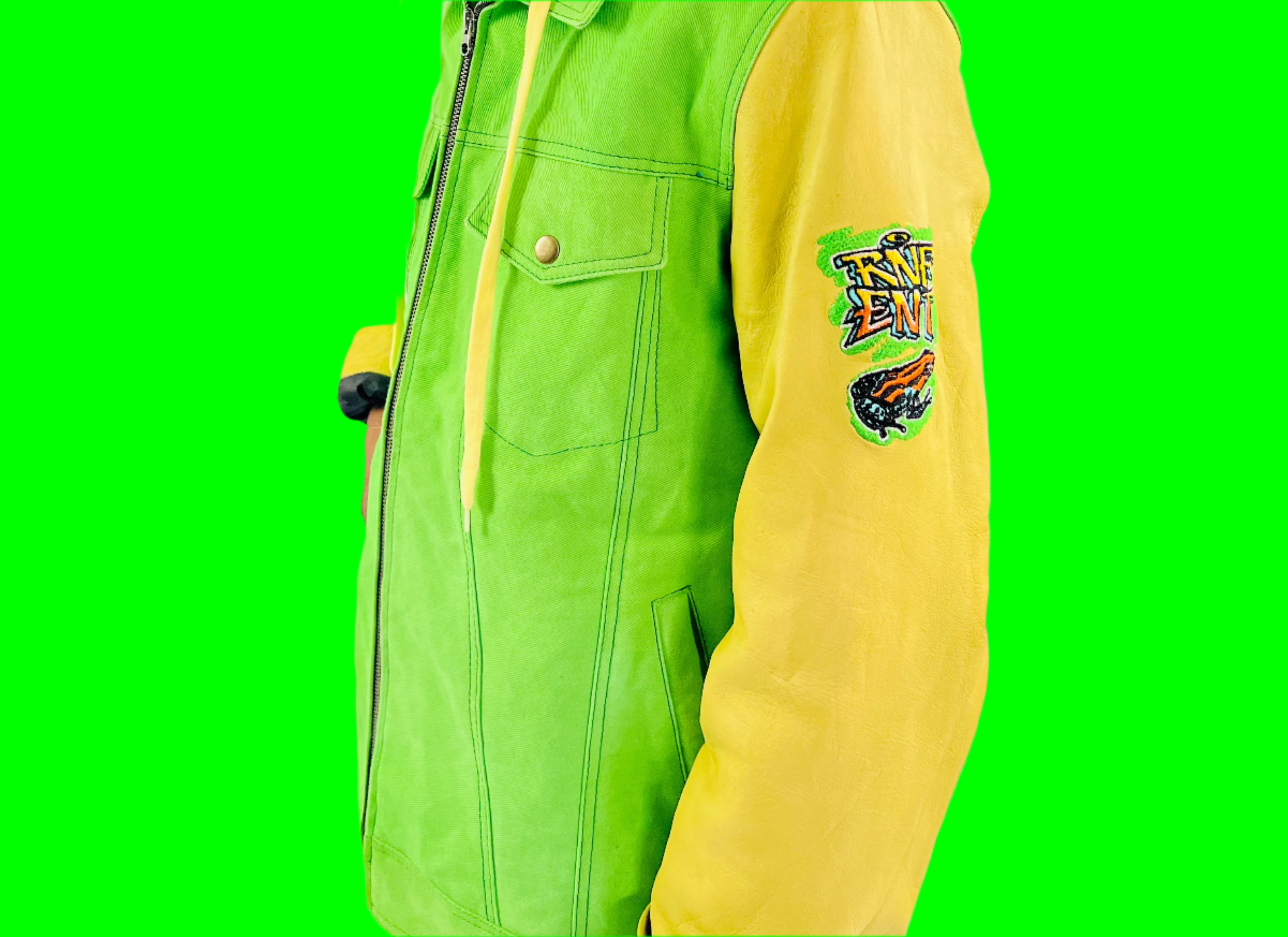 DENIM LEATHER SLEEVE JACKETS - RNF ENT