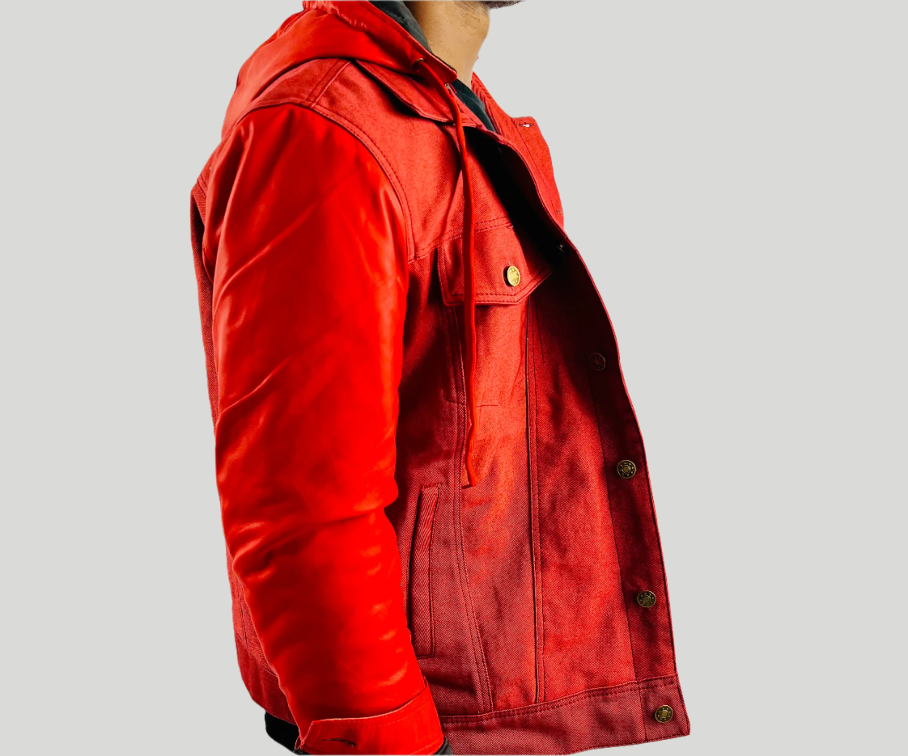 DENIM LEATHER SLEEVE JACKETS - RNF ENT