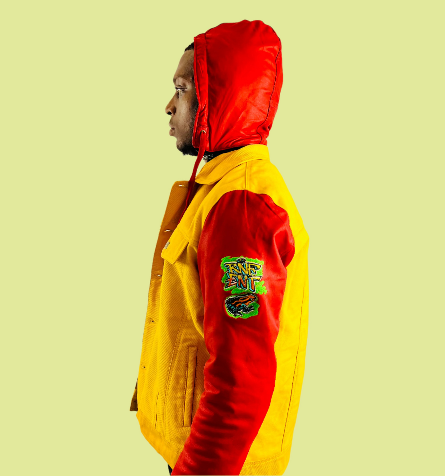 DENIM LEATHER SLEEVE JACKETS - RNF ENT