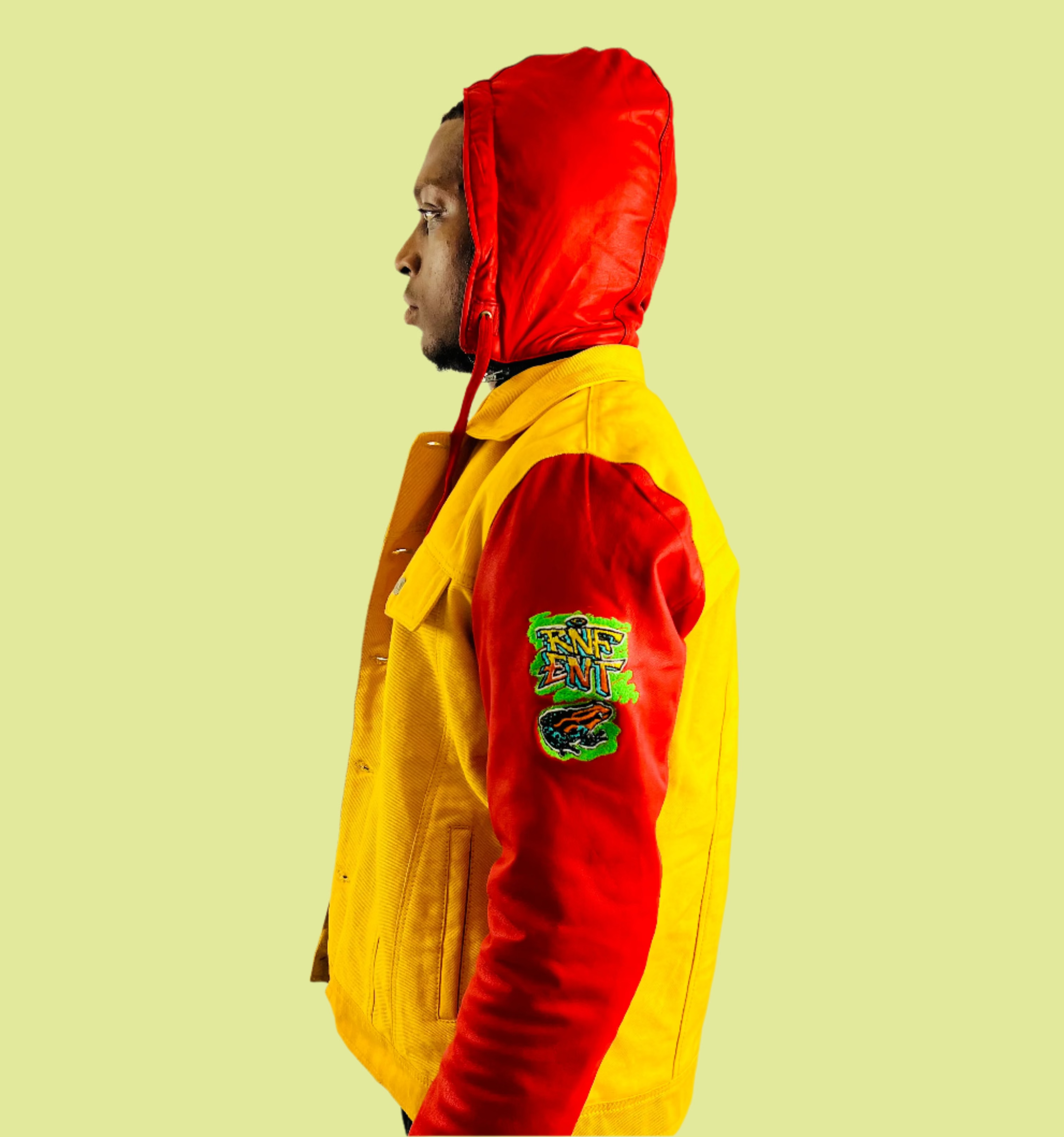 DENIM LEATHER SLEEVE JACKETS - RNF ENT