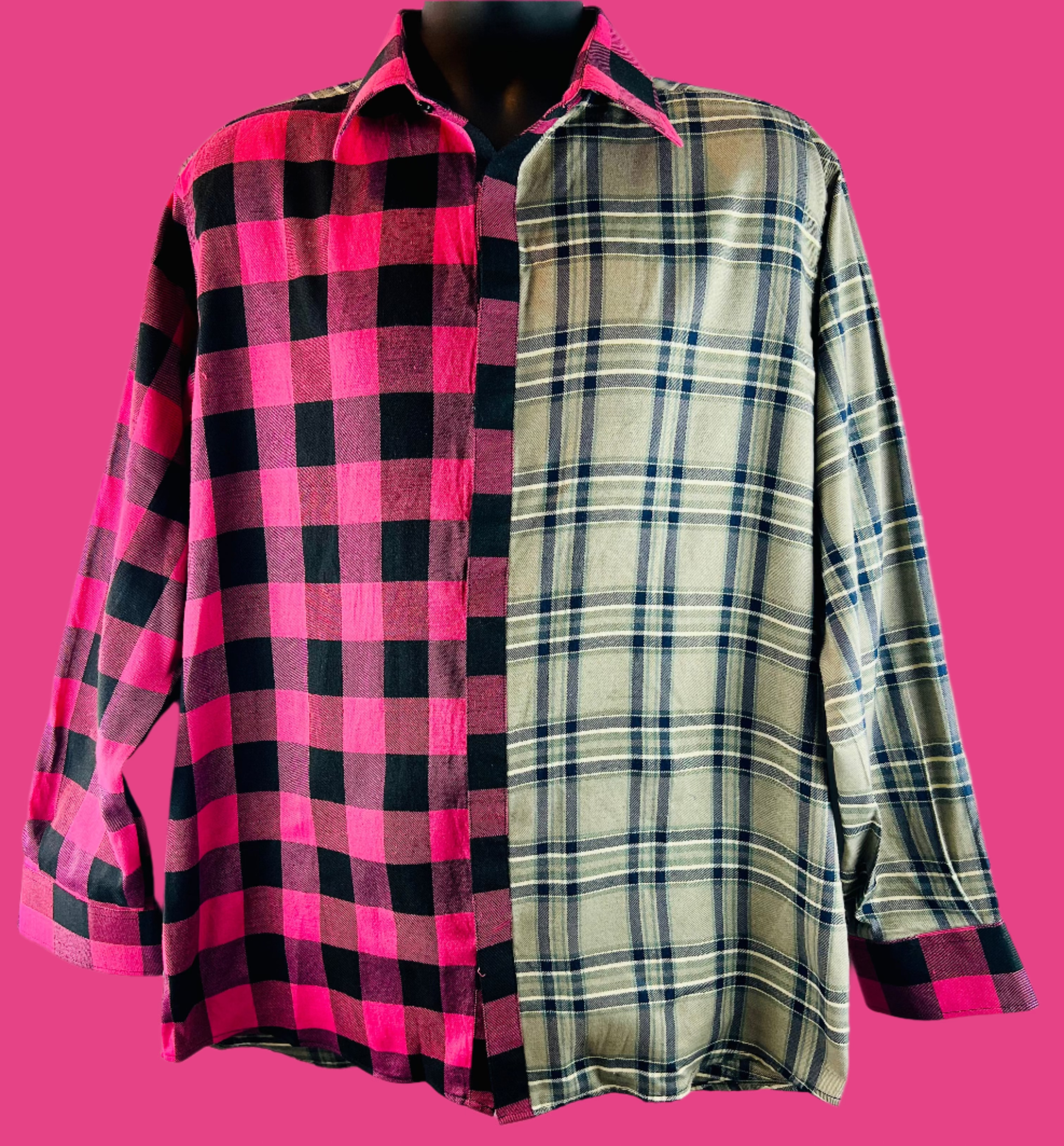 Unorthodox Plaid Long Sleeve Shirt – RNF ENT Exclusive Streetwear Drop - RNF ENT