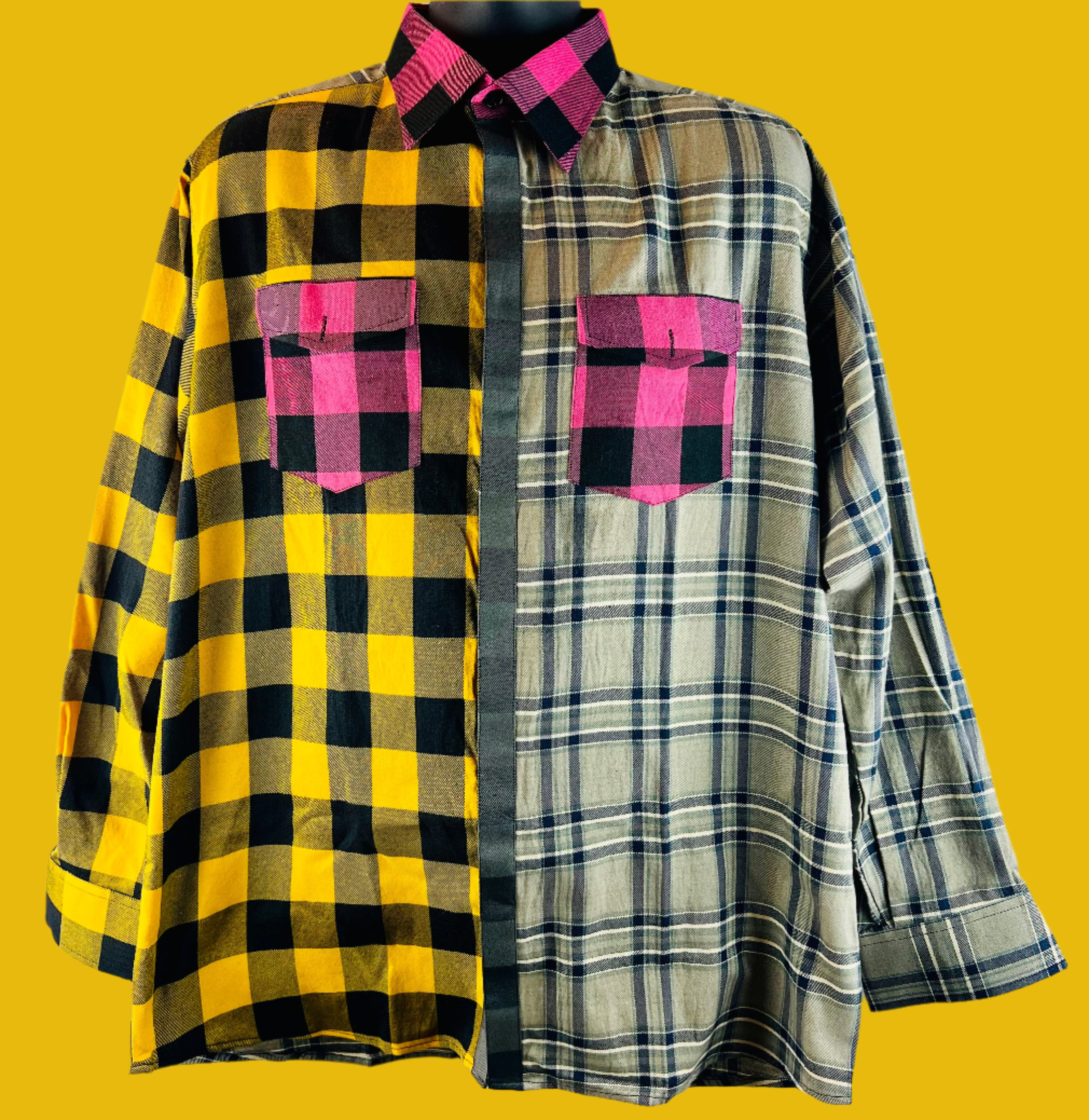 Unorthodox Plaid Long Sleeve Shirt – RNF ENT Exclusive Streetwear Drop - RNF ENT