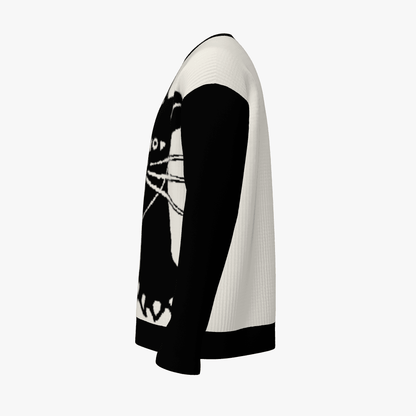 “Men’s Panther Jacquard Cashmere Pullover – Oversized Fit” - RNF ENT