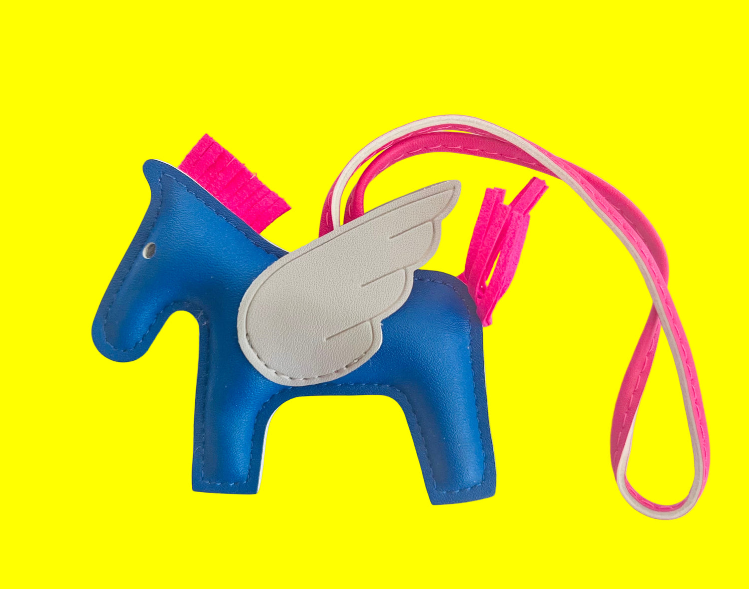 Flying Pegasus Bag Charm &amp; Keychain – Colorful Leatherette Accessory