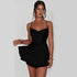 ✨ Sexy Suspender Satin Dress – Lace-Up Backless A-Line Mini - RNF ENT