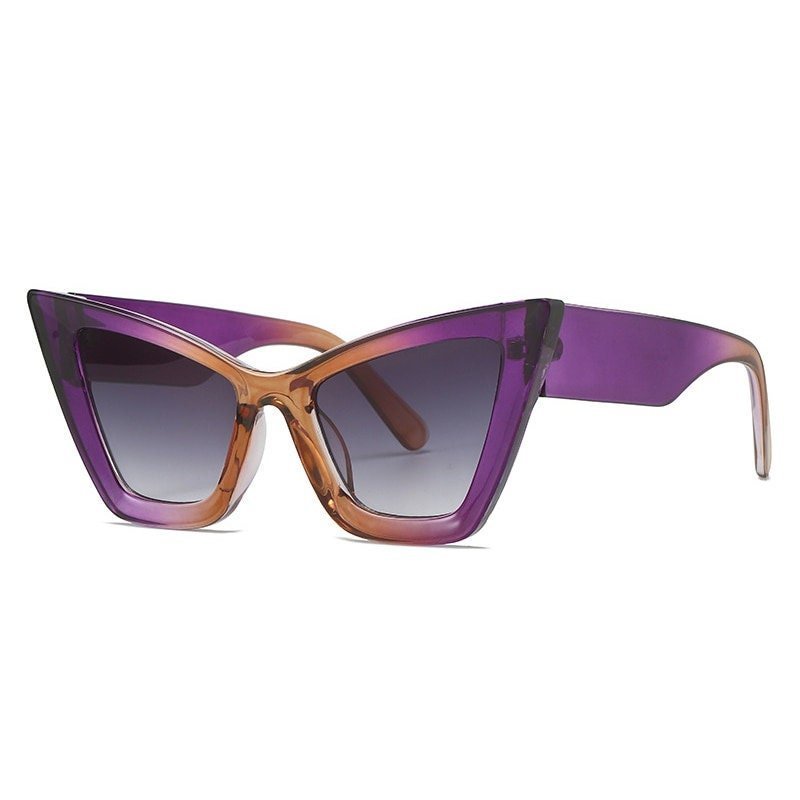 Fashion Oversized Cat Eye Women Sunglasses Vintage Brand Designer Gradient Shades UV400 Men Trending Sun Glasses - RNF ENT