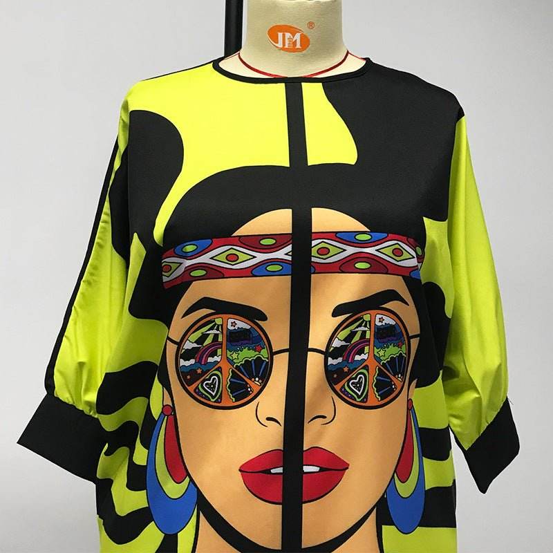 Bold Queen African Print Midi Dress – Celebrate Spring in Style - RNF ENT