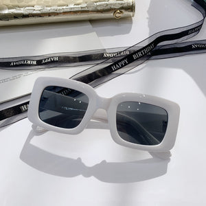 Vintage Oversized Square Sunglasses Women Retro Brand Design Rectangular Thick Frame Leopard Chic Sun Glasses Shades Men OM586