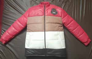 MULTICOLOR LAMBSKIN PUFF LEATHER JACKETS