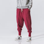 Load image into Gallery viewer, Cotton And Linen Feet Jarem Pants Tide Hip Hop Pants For Man
