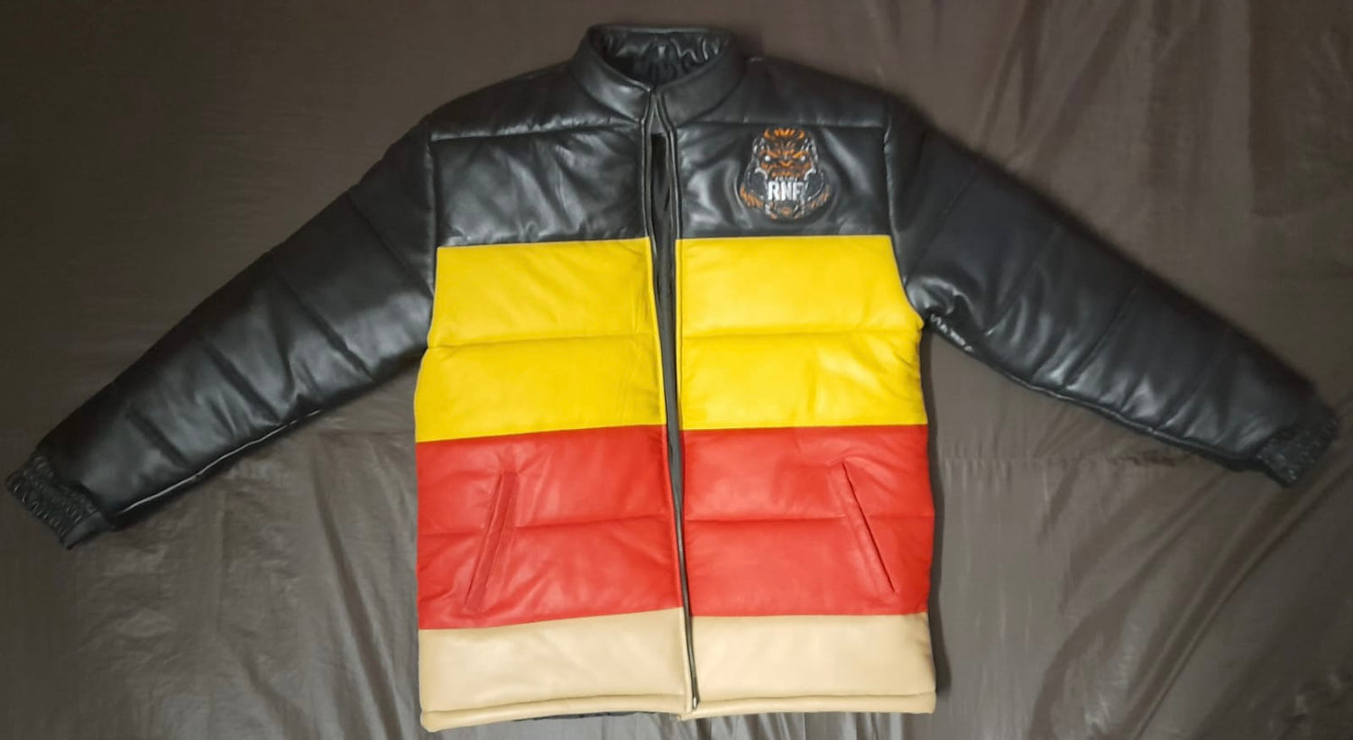 MULTICOLOR LAMBSKIN PUFF LEATHER JACKETS