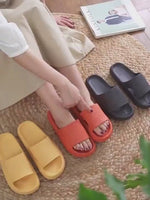 Load and play video in Gallery viewer, Home Slippers Couples Feel Cool  Stepping On Excrement Slippers
