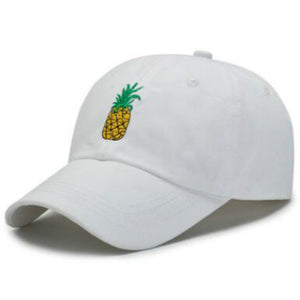 Embroidered Pineapple Baseball Cap Adjustable Cotton